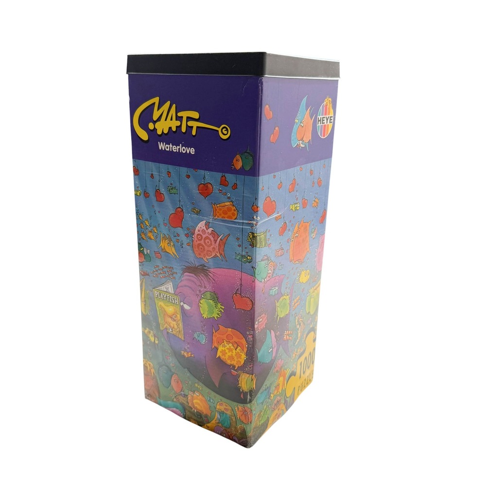 Heye Waterlove 1000 Pcs Puzzle by Matt Rare Triangular Box with Poster Complete